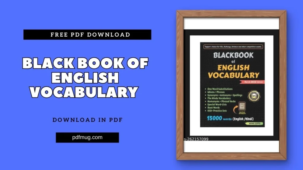 Black Book of English Vocabulary PDF Free Download