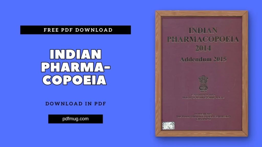 Indian Pharmacopoeia PDF Free Download