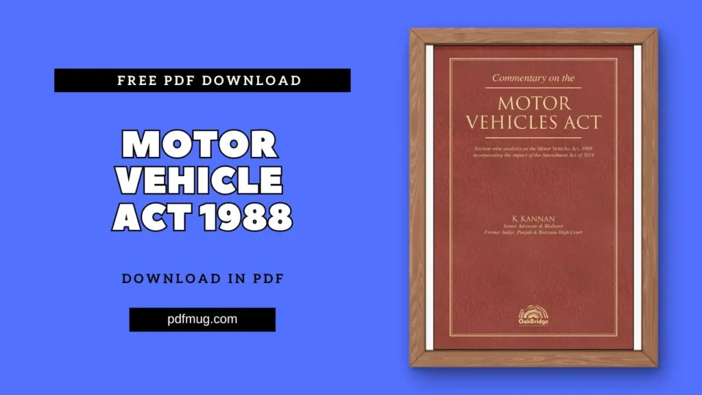 Motor Vehicle Act 1988 PDF Free Download