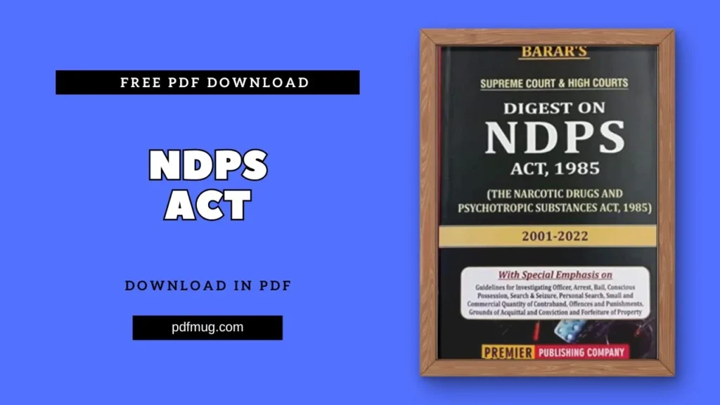 NDPS Act PDF Free Download