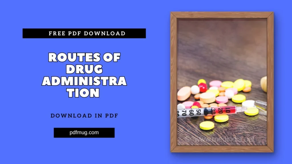 Routes Of Drug Administration PDF Free Download