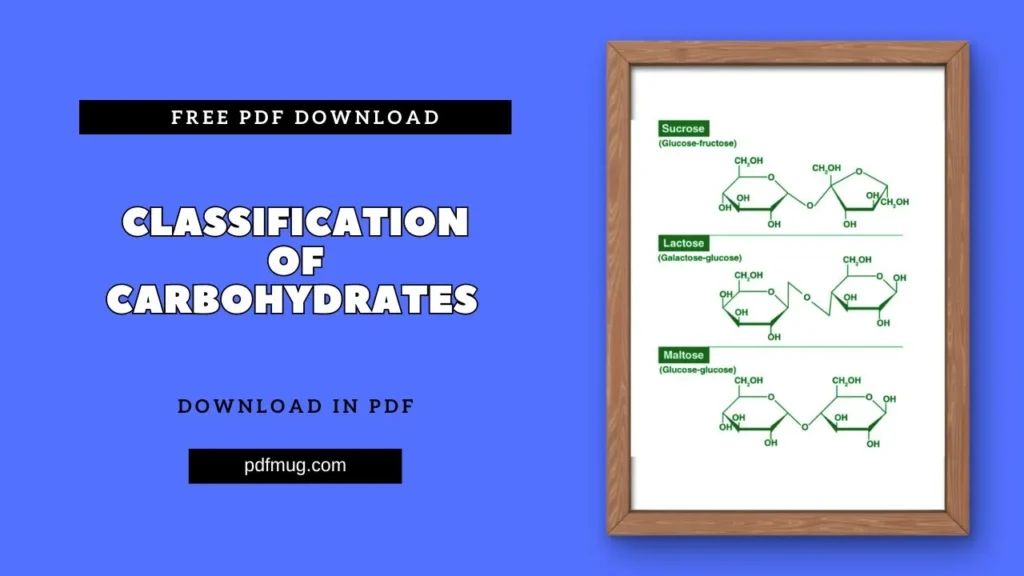 Classification Of Carbohydrates PDF Free Download