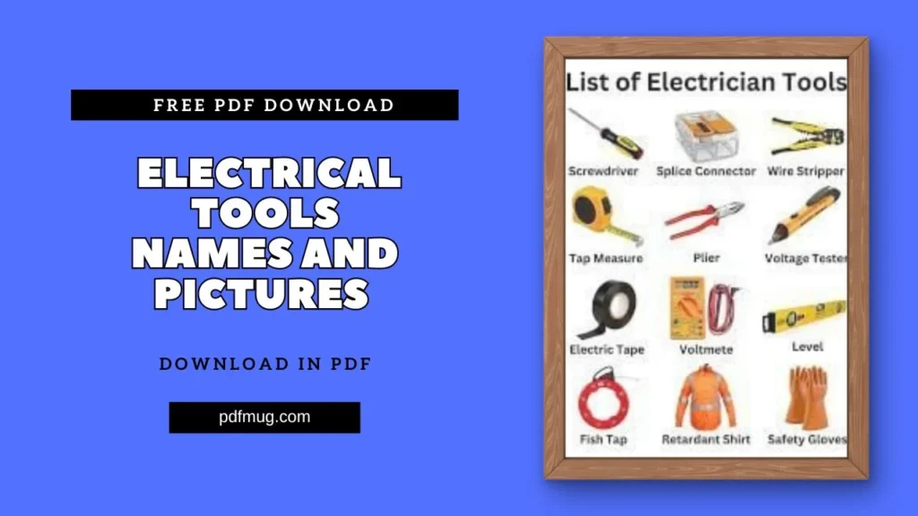 Electrical Tools Names And Pictures PDF Free Download